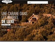 Tablet Screenshot of cabane-spa-dans-les-arbres.com